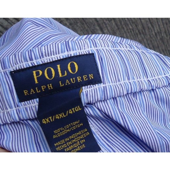New Ralph Lauren Polo PJ Pajama Bottoms Striped Drawstring 4XL 100% Cott… - Picture 4 of 8